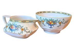 Crown Ducal Ware England Obst Orange Zitrone Pflaume Milchkännchen & Zucker Regd Nr 7294-4 - Bild 1 von 22