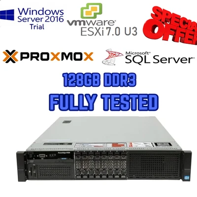 Dell PowerEdge R720 2× Xeon E5‑2690 16 Cores Turbo 128GB DDR3 iDRAC7 Enterprise - Image 1 of 4