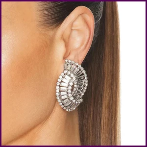 Stonefans Orecchini Clip Geometrici Intrecciati Senza Piercing per Donna Temperamento - Foto 1 di 25