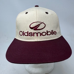 Oldsmobile Hat GTH Golf Tennis Headwear Co. Men's Snapback Cream Maroon Vintage - Picture 1 of 9