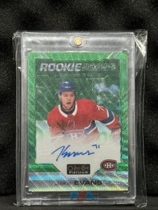 2020-21 O-Pee-Chee Platinum Rookie Auto Jake Evans Emerald Surge #R-JE /10