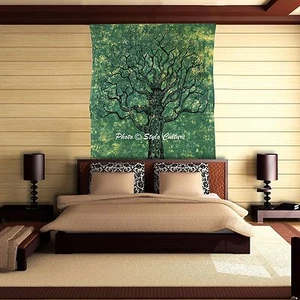 Tree OF Life Mandala Bedding Bedspread Tapestry Indian Hippie Bed Cover Wall Art - Picture 1 of 2