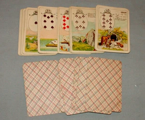 Juego completo de 36 cartas de juego Madame le Normand French Fortune Teller años 60 - Imagen 1 de 1