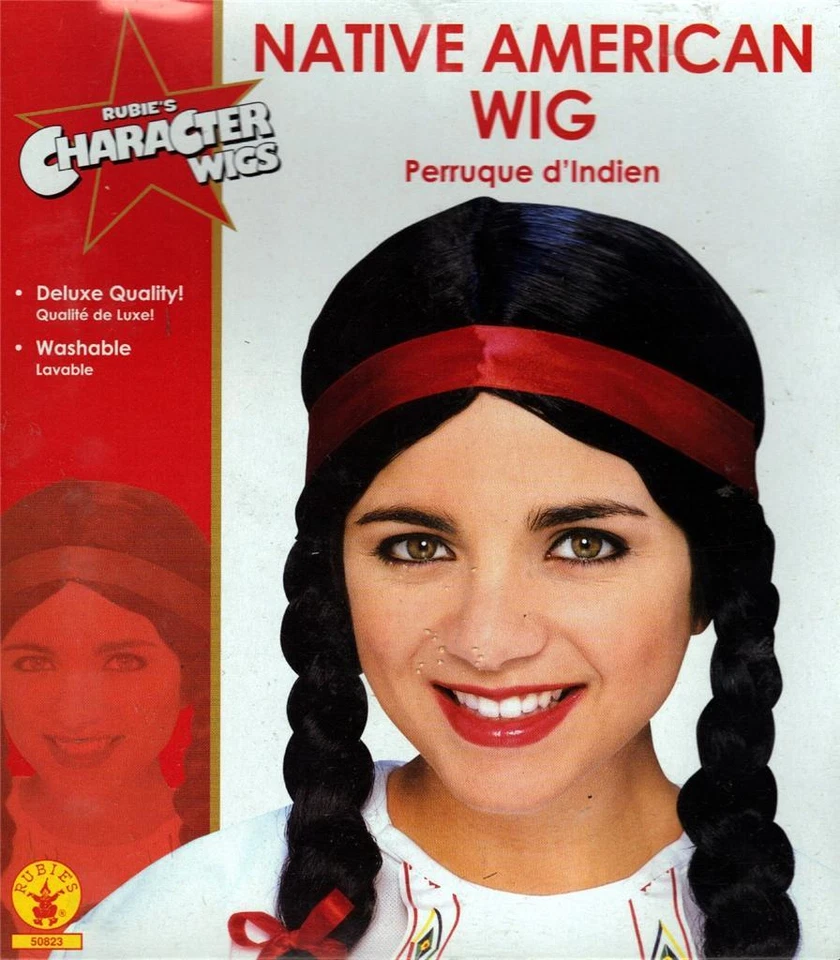 NATIVE AMERICAN INDIAN South Western Female Girl Women BLACK HAIR WIG Costume - Image 1 of 1