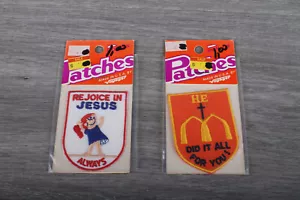Vintage Voyager Originals Rejoice in Jesus He did it All for You Patches set 2 - Picture 1 of 2
