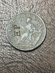 1723 Counterstamped EP Woods Hibernia Half Penny Please Check Our Inventory - Picture 1 of 3
