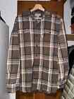 Carhartt Brown Plaid Flannel Long Sleeve Shirt Midweight Men's Large Flannel