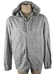 Billy Reid Herren Hoodie Jacke weiß grau Strick Full Zip Gr. XL - Bild 1 von 5
