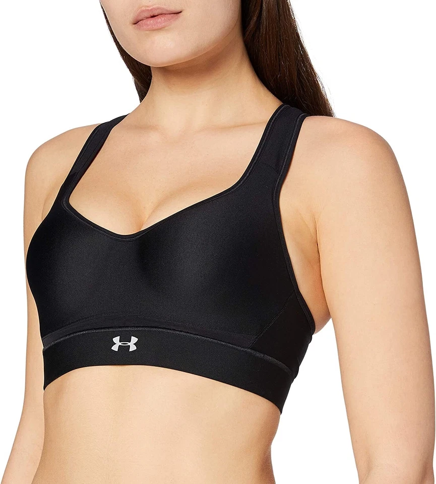 Under Armour 261662 Women's Warp Knit High Impact Sports Bra Black Size 34D - Image 1 of 2