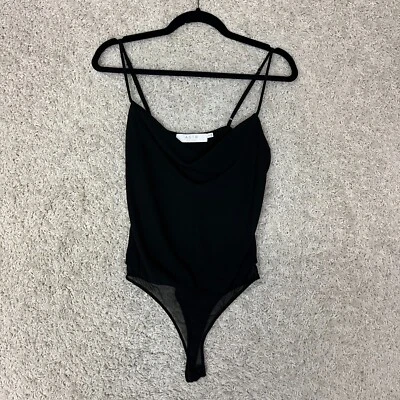 ASTR The Label Cowl Neck Sleeveless Bodysuit Womens XS Black Sexy Going Out - Image 1 of 4