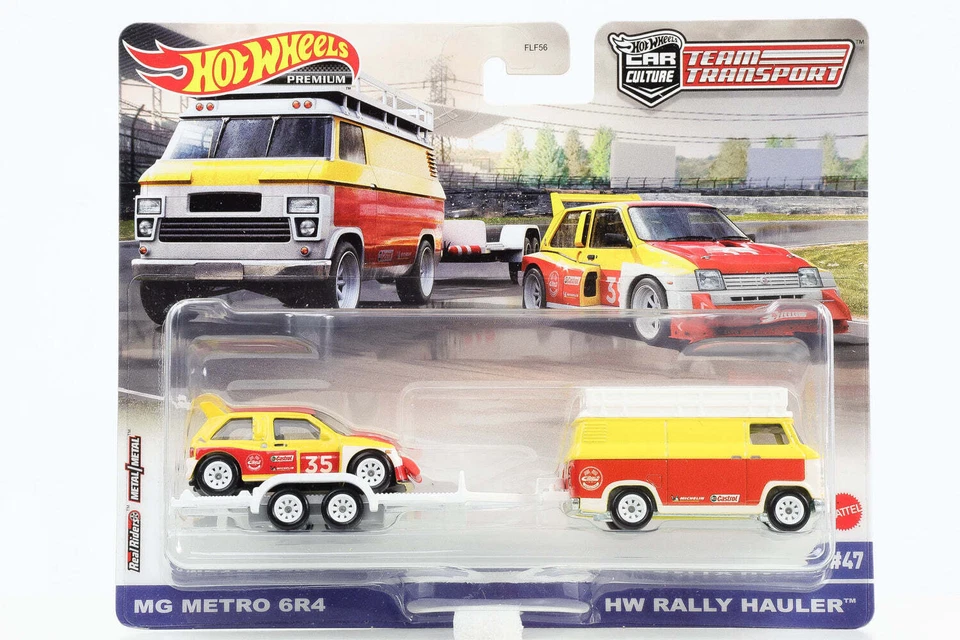 1:64 Hot Wheels MG Metro 6R4 + Hw Rally Camion Auto Culture Team Trasporto #47 - Immagine 1 di 1