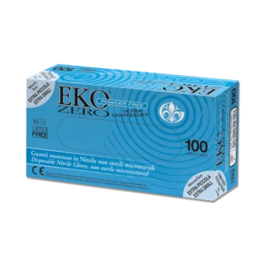 Guanti in Nitrile Monouso EKO Senza Lattice Senza Talco Medicali - Box da 100Pz  - Foto 1 di 3