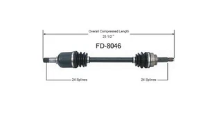 89-93 Festiva D/S Automatic FD-8046 LeftCV Complete Assembly - Bild 1 von 6