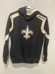 New Orleans Saints Hoodie Youth Sz Large, L, Black/Gold NFL Team Apparel - Picture 1 of 6