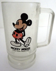 MICKEY MAUS GETRÄNK GLAS HANDBECHER VINTAGE WALT DISNEY PRODUCTIONS 5-1/2 ZOLL HOCH - Bild 1 von 5