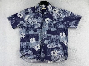 Campia Moda Shirt Mens Extra Large Blue Floral  Cotton Hawaiian - Picture 1 of 14
