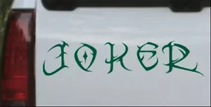 Tribal Joker Car or Truck Window Laptop Decal Sticker Green 8.5X2 - Imagen 1 de 1