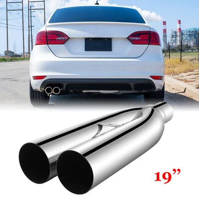 Punta de escape de tubo de escape doble de 2,5"" a 3"" para Volkswagen Jetta GLI MK6 12-18 2,0 L Foto 1 de 4