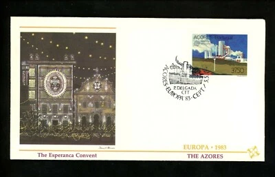 Postal History Portugal Azores FDC #336 Europa Geothermal Energy science 1983 - Image 1 of 2