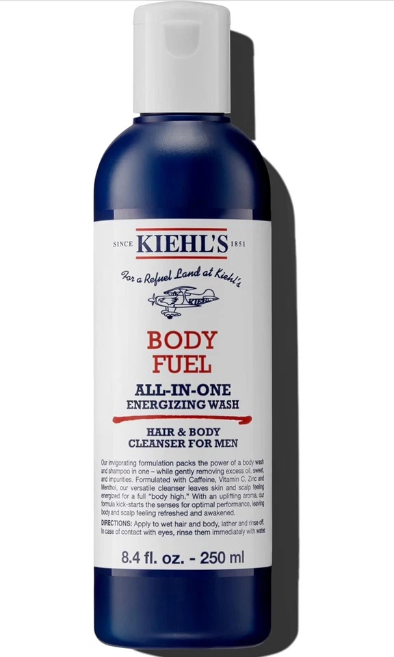 Limpiador corporal de cabello todo en uno Kiehl's Body Fuel lavado energizante hombres 8,4 oz 250 ml Foto 1 de 1