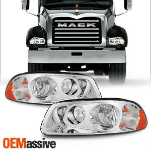 Fit Mack Granite Series Vision CX CV GU7 GU8 L + R Side Headlights