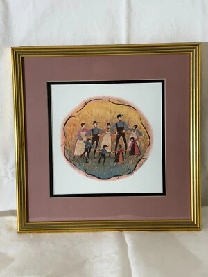 1988 P. Buckley Moss Society Печать «Рука в Руке» #2068 с подписью - Изображение 1 из 3