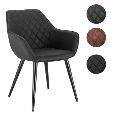 1x Esszimmerstuhl Küchenstuhl Polsterstuhl Rückenlehne Sessel Stoffbezug Stühle - Bild 1 von 4