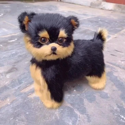 Yorkie Dog Simulation Toy Dog Puppy Lifelike Pet Companion Nice gift - Image 1 of 4