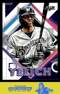 2020 Topps Fire Christian Yelich    #198 Milwaukee Brewers - Image 1 of 2