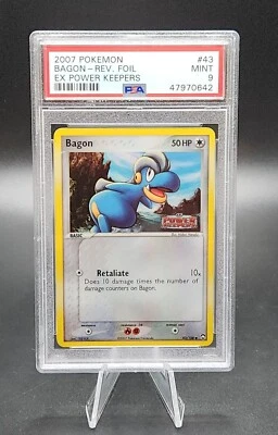 PSA 9 Mint Pokemon EX Power Keepers #43 Bagon Reverse Foil Rev Holo - Image 1 of 2