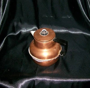 Copper Percolator Heavy Gauge 6 Cup Bakelite Handle Circa 1900's Fairly Rare Old - Picture 1 of 12