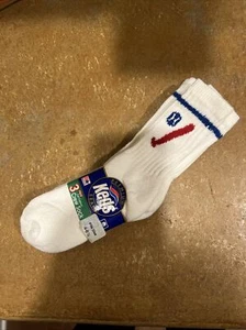 Youth 4-6.5 keds 3 pair crew socks baseball logo - Picture 1 of 4