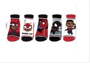 Marvel Spider-Man: Miles Morales Chibi Ankle Socks 5 Pack Size 5-10 - Picture 1 of 3
