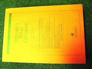Shephard's Texas Citations Cumulative Supplement * Vol. 100 *  No.3 * Mar 2008  - Bild 1 von 8