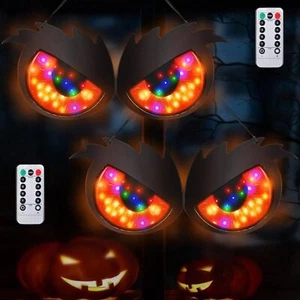 Paquete de 2 temporizadores y 8 modos luces de ojos brillantes espeluznantes, ojos iluminados de 20 pulgadas - Imagen 1 de 5