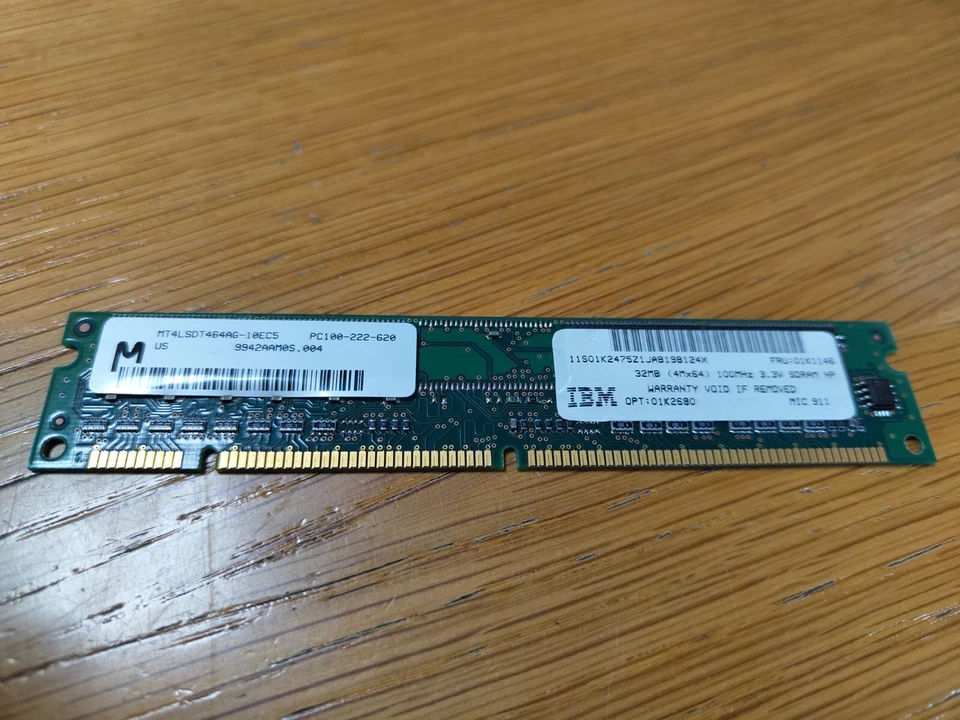 Memoria RAM IBM PC100 32Mb - Imagen 1 de 1