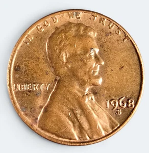 1968 S Lincoln Memorial Cent Doubled Die Obverse Penny - Die Chip on "6" - Picture 1 of 9