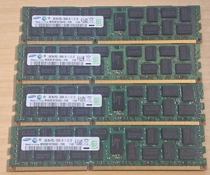 LRDIMM DDR3 REG 1333 32GB KIT (8GBX4) SAMSUNG M393B1K70DH0-YH9 PC3L-10600R LOW - Bild 1 von 2