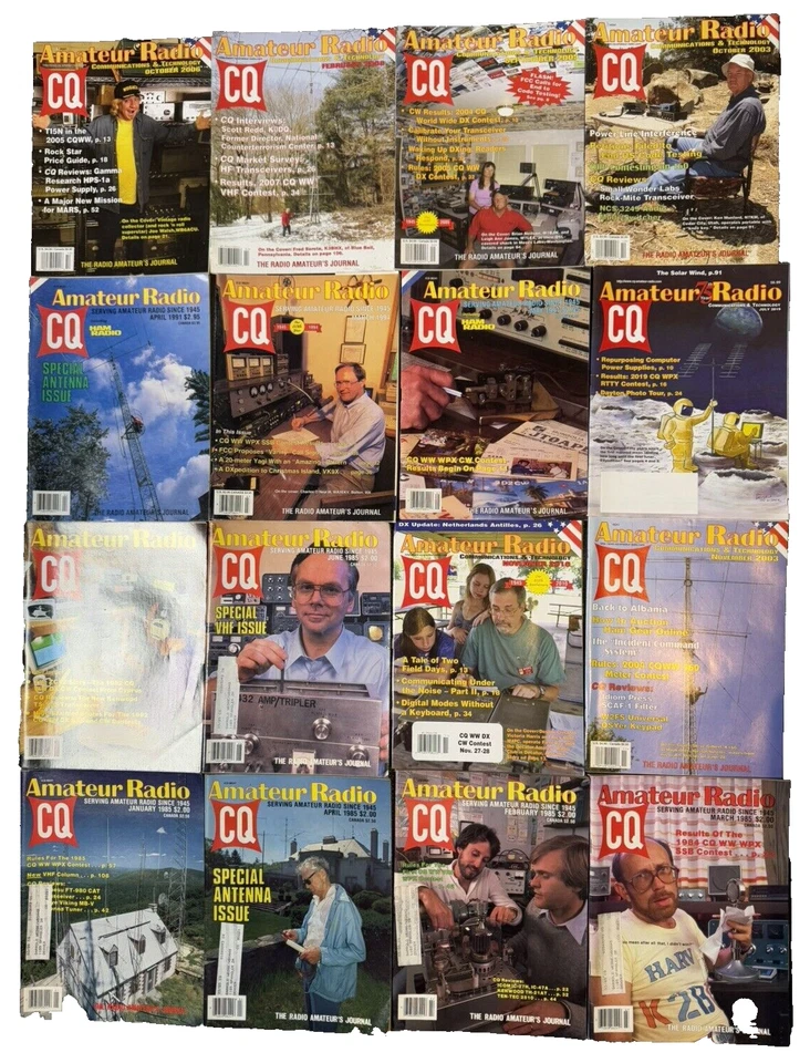Lot of 25 CQ Amateur Radio Magazines & 1989 Antenna Buyer’s Guide 1980-2000 - Image 1 of 3
