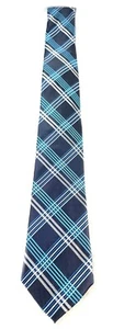 COLECCIÓN GIORGIO BRUTINI Corbata Hombre Poliéster Azul Plateado Hecha a Mano - Imagen 1 de 6