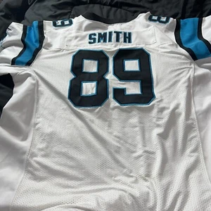 Stitched Carolina Panthers Steve Smith #89 Reebok Jersey Size 56 White Authentic - Picture 1 of 12