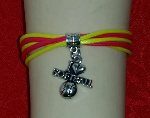 SPORTSEIL BETTELARMBAND-ROSA/GELB-SOFTBALL-TURNEN-SPORT #222 - Bild 1 von 4