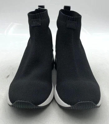 Michael Kors Womens Skyler Wedge Bootie Sock Sneakers Black/White- Size 7.5M - Image 1 of 4