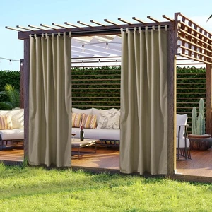 54"x96" Outdoor Vorhang Panel Tab Top Gardine UV30+ Pergola Veranda Garten 2er Pack - Bild 1 von 9