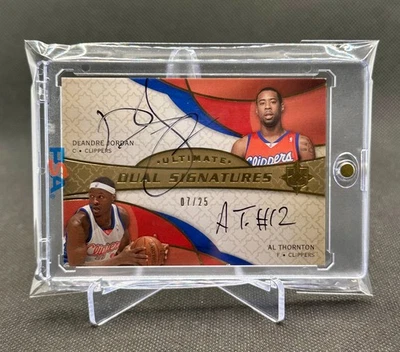 2008 Ultimate Collection DeAndre Jordan + Al Thornton RC Dual Signature Auto /25 - Image 1 of 3