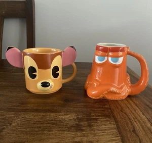 Set Of 2 Disney Collectable Mugs Finding Dory Hank And Bambi - Picture 1 of 7