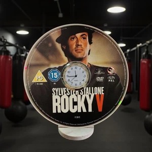 Novelty Desktop Rocky DVD Clock With Fixed Metal Insert And Display Stand Boxing - Picture 1 of 7