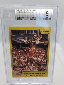 1983-84 Star All-Rookies Dominique Wilkins RC BGS 9 MINT - Picture 1 of 3