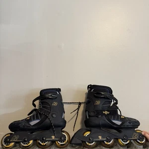 K2 Velocity Inline Skates Herren Größe 11 schwarz gelb Rollerblades Fitness " - Bild 1 von 3