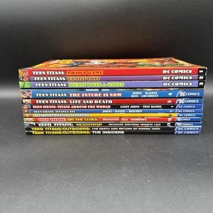 Teen Titans by Geoff Johns TPBs Lot #1-9 #11 + Teen Titans / Outsiders Dc Comics - Foto 1 di 5